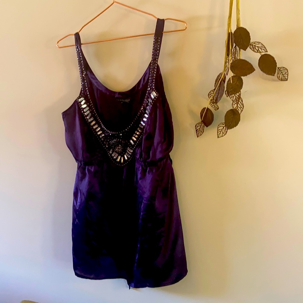 Purple top with beading detailing